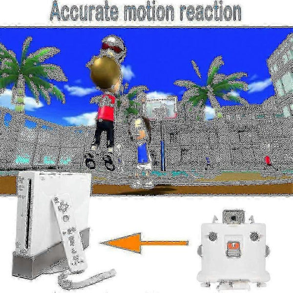 2 Motion Plus -sovitinanturi Wii-kaukosäätimelle, Motion Plus -sovitinkiihdyttimen korvaava Wii Motion Plus -sovittimelle White