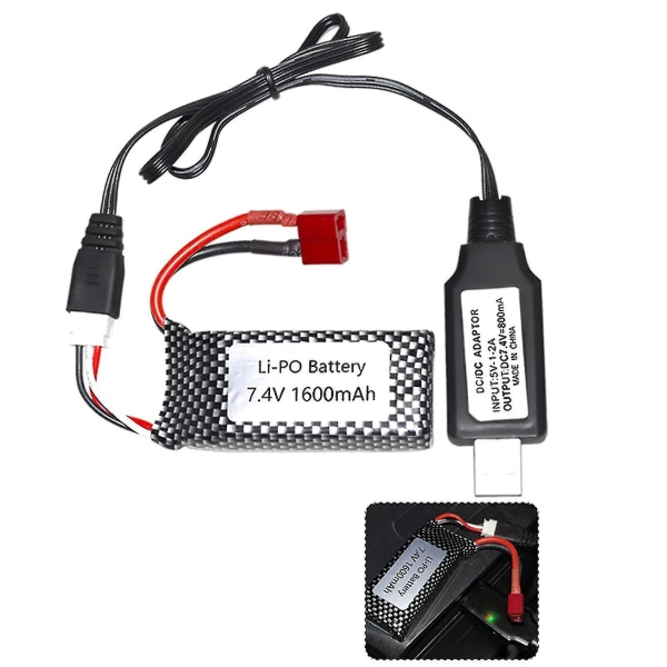 7.4v 1600mah Lipo Batteri 1:10 Skala Rc Bilar Quadcopter För Xlh 9125 Buggy Bil