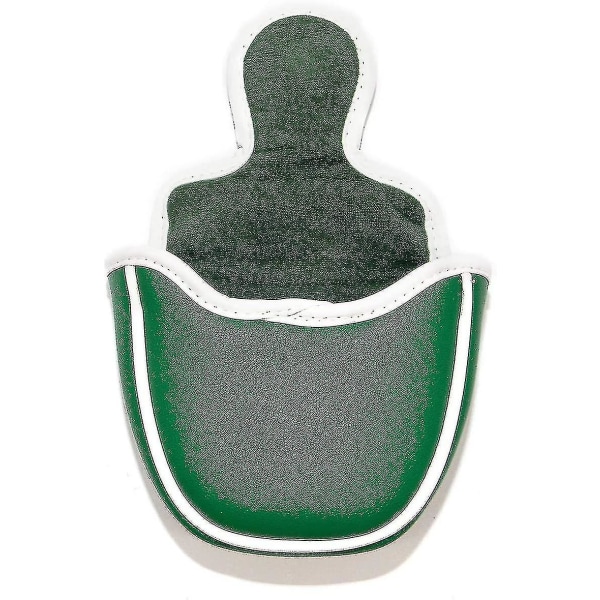 Golf Grön Vit Shamrock Golf Headcover Head Covers Magnetisk Mallet Putter Club Cover