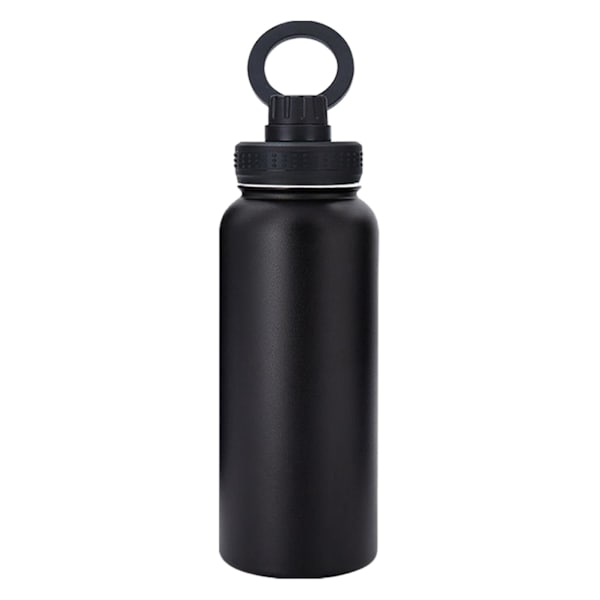 1000ML Isolert Flaske Matvaregodkjent 304 Rustfritt Stål Høy Temperaturbestandig med Magnetisk Roterende Telefonholder Bærbar Varm 12 Timer Kald 24 Timer