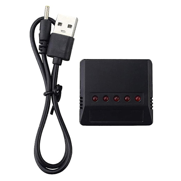 5 in 1 -akkulaturi ja 5 kpl 3,7 V 550 mAh litiumpolymeeri Li-po -akkuja ja USB-kaapeli, yhteensopiva Syma Q11 H99w:n kanssa, korkea laatu