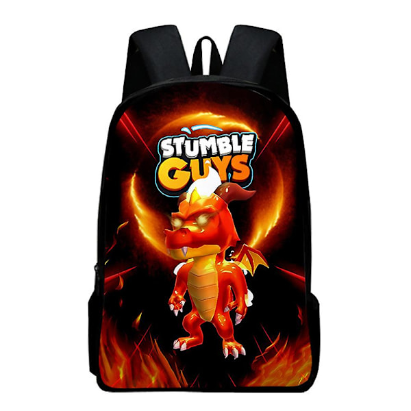 Stumble Guys Ryggsäck Skolväska Cool Bokväska 3D-tryck Spel Lätt Ryggsäck För Unisex Barn Presenter E