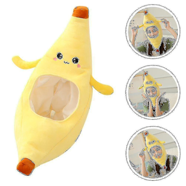 Hat Party Banan Plys Kostume Sjov Nyhed Frugt Cosplay Hatte Hovedbeklædning Kasket Børn Skør Dag Hovedbeklædning Udklædning Tropisk Rollespil