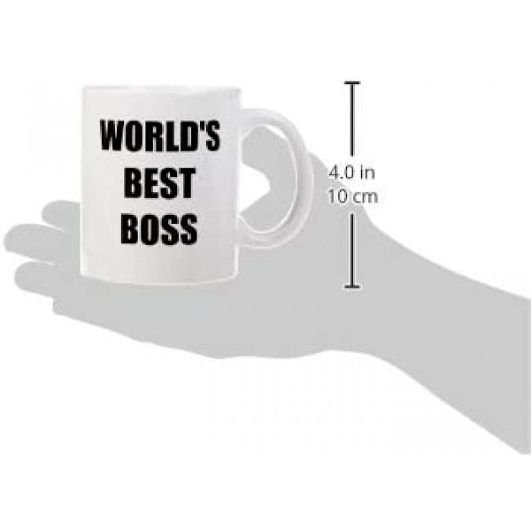 \"SSRGV Krus Sjov Verdens Bedste Chef 325 ml Kaffekrus, 1 stk. (Pakke med 1), Hvid\"