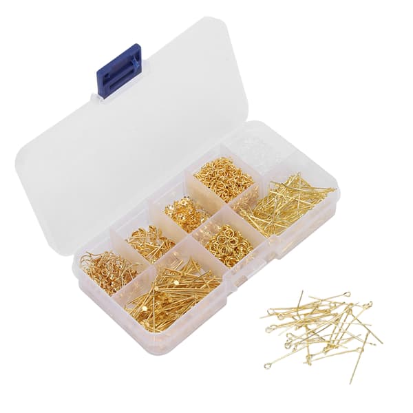 Ørering Håndværk DIY Ørekrog Hale Kæde Spring Ring Kit Smykkefremstillings Tilbehør Dele Guld