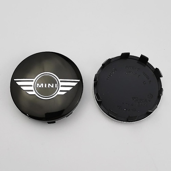 4 stk. 56 mm Sort Rød Auto Hjul Centerkapsel Logo Nav Covers Badge Emblem Tilbehør Til Mini Cooper S Works Jcw Bil Styling, sort