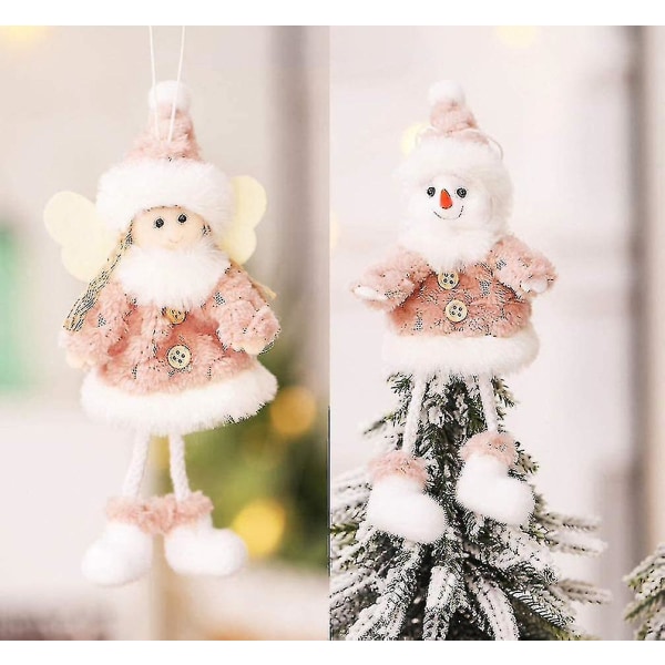 2 stk juledekoration engel dukke vedhæng træ hængende ornamenter