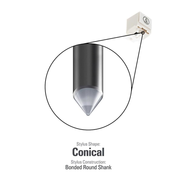 Reservedeler Stylus ATN3600 LP Vinyl Platepiller Nål for Platespiller Phonograph Platenspeler Reco