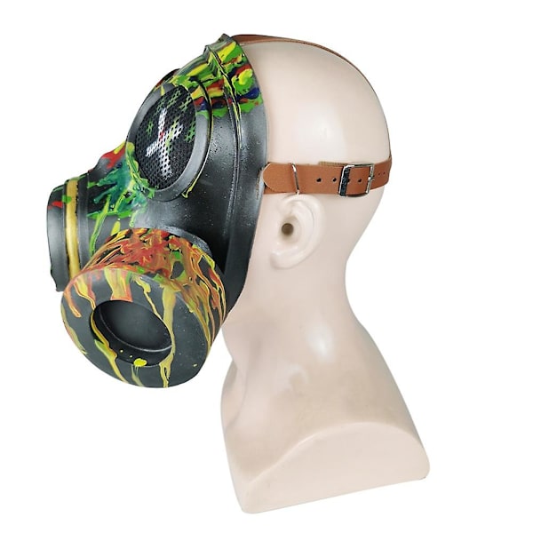 Halloween Kamouflage Gas Latex Mask Party Maskerad Mask Med Justerbar Rem Cosplay Rekvisita Ansiktsskydd