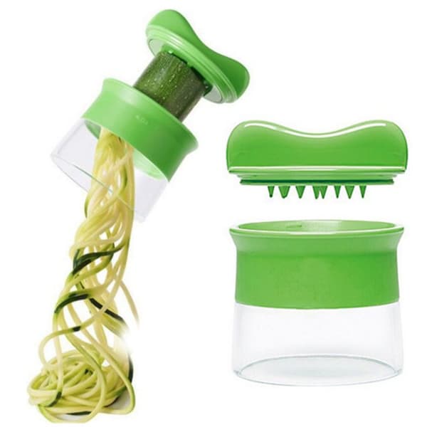 3-i-1 grønnsakskutter, spiralizer, rivjern, grønnsakspasta, zucchini-spaghetti