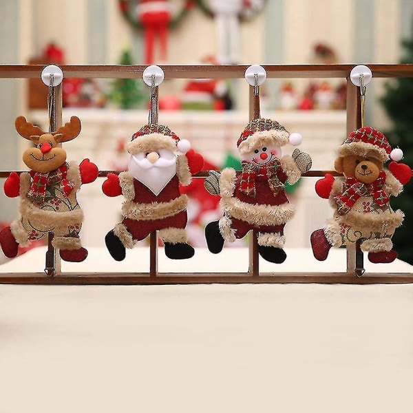 Joulukoristeet Lahja Joulupukki Lumiukko Lelu Nukke Riippukoristeet Hyvää Joulua Koristeellinen Xmas Decor Koristeet Juhlakoristeet Lahjat 4kpl