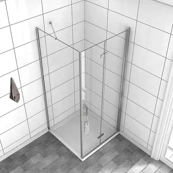 40cm Duschglasstödbåge i rostfritt stål, ramlös duschdörr fixerad panel för våtrum duschkabiner, vägg-till-glas stödbåge för 8mm-12mm
