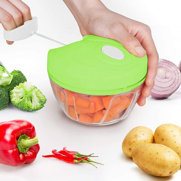 Mini Løghakker, Løg Grøntsagshakker i Rustfrit Stål Green