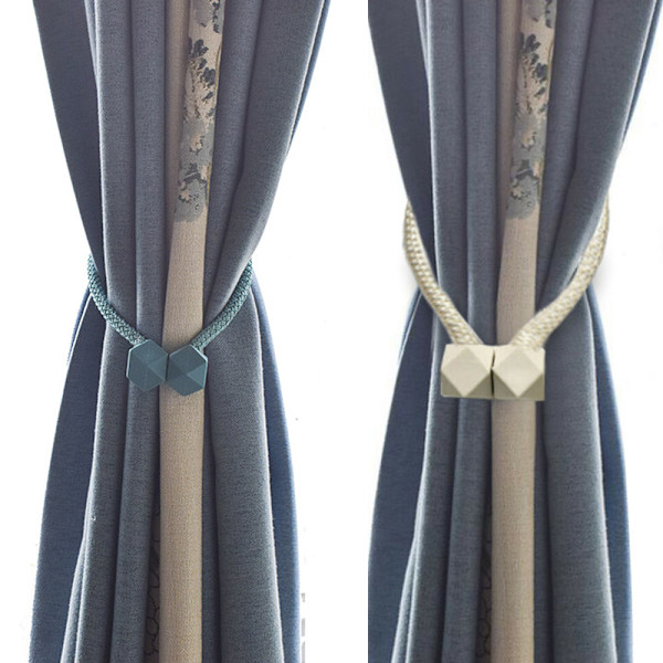 Stk. Stærke magnetiske gardinbindebånd Bagspændeclips Holdere grey 2PCS