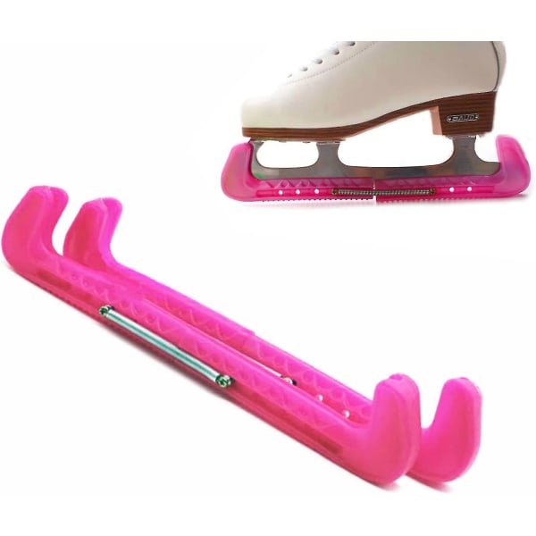 Kunstskøyteblad beskyttelsesdeksler Skøytebladdeksler Justerbare elastiske skøytebeskyttere for kunsthockey skaterose Pink2stk
