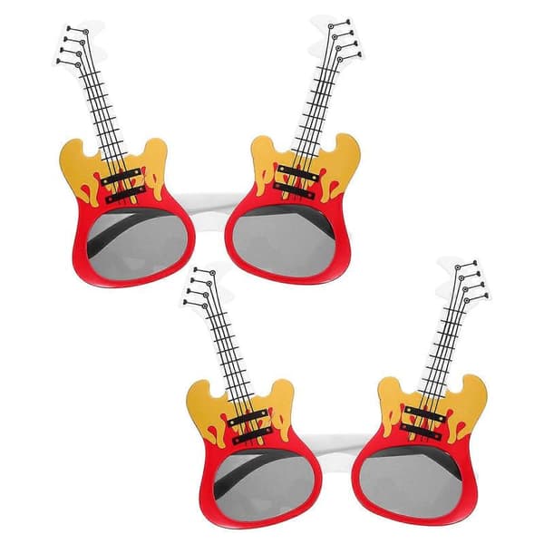 2 Par Gitarrmønster Solbriller Briller ABS Briller Party Dekor Prop