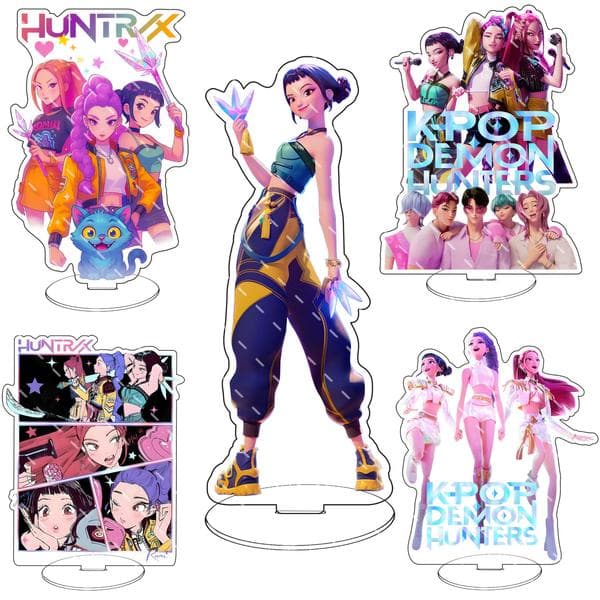 Demon Slayer K-Pop Akrylställ | Skrivbordsdekoration Animefigur Kombination-7 Combination-7 Pattern printed inside