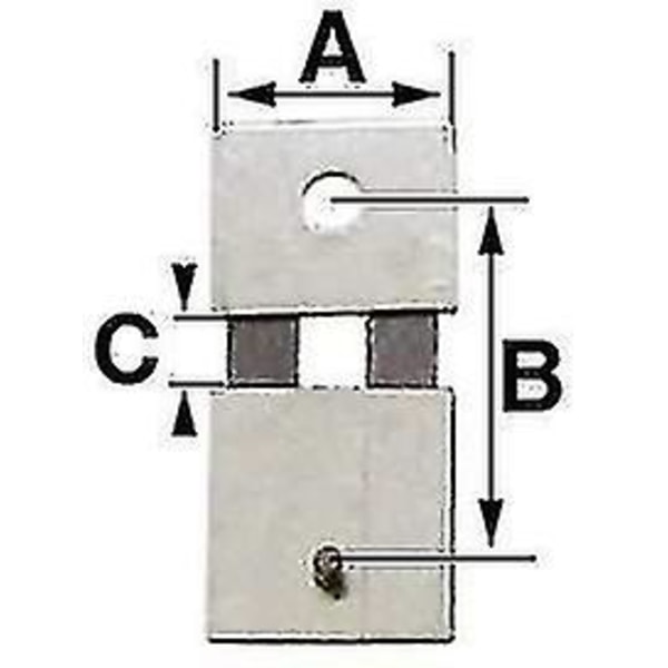 Pendelfjäder för pendelur B= 12,0 mm (a = 8,0 mm & C = 2,3 mm) Kieninger