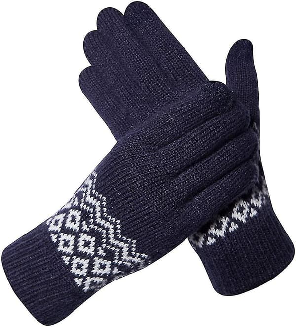 2 Par Dam Vinter Touch Screen Handskar Varma Stickade Termiska Handskar Förtjockade