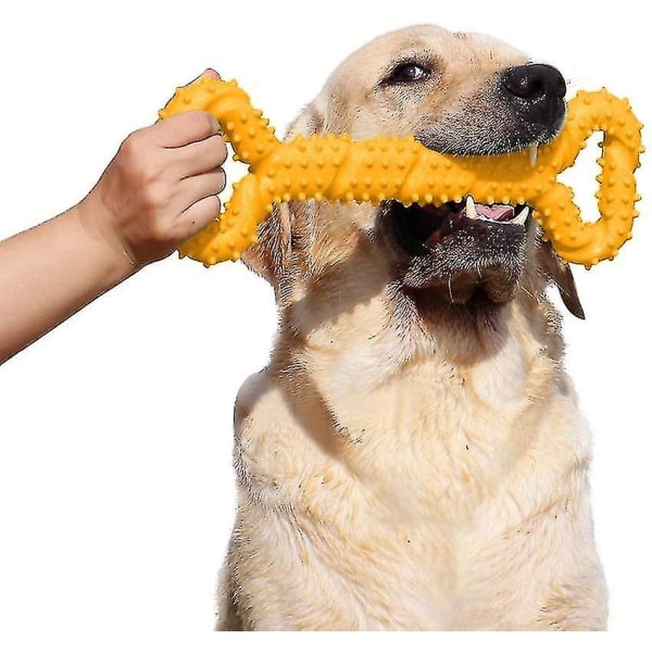 Hundetyggetøj modstandsdygtigt gummi 13 tommer knogleformede hundelegetøjshvalpe med konveks design Solid Interact