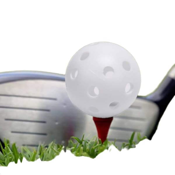 25 hule golfbolde i plastik til svingtræning, kompatible med Fly Golf, luftstrømsdesign til driving range og hjemmebrug [JUN]