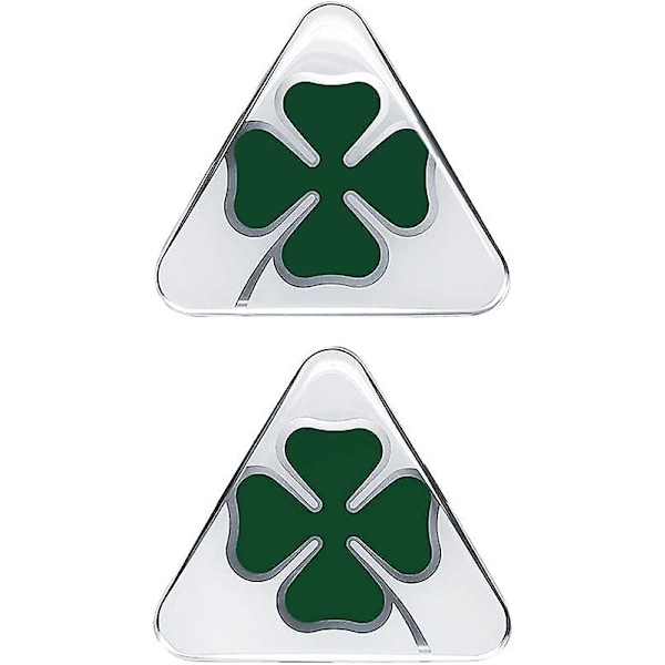 Alfa Romeo 3D-tarra 2 neliapilaa DX+SX, Vihreä ja Valkoinen, 2 kpl, 6.5*7.3cm