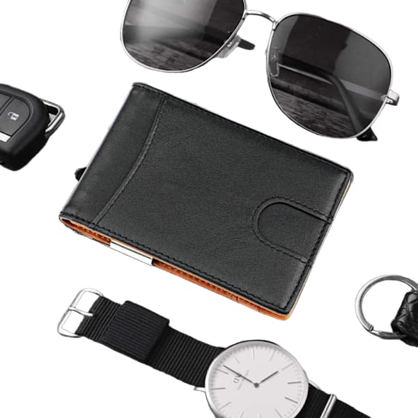 Pengaklämma Plånbok Herr Slim Frontficka RFID-skydd Korthållare Bifold Plånbok