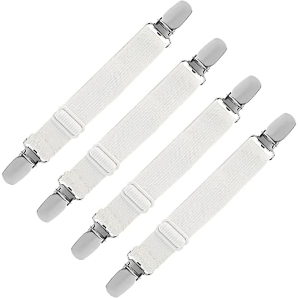 Elastiskt lakanband, justerbar fästrem