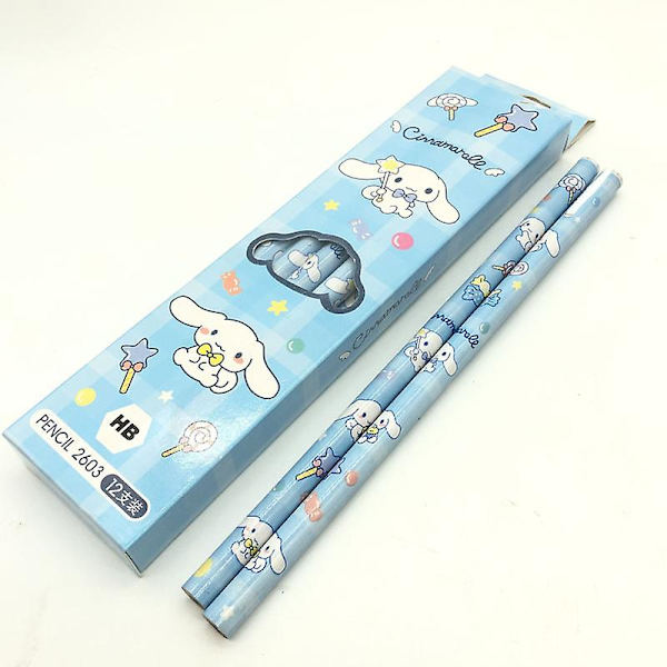 12 stk. Sanrioed Anime Kuromi Cinnamoroll My Melody Blyant Kawaii Skitse Maleri Værktøj Skole Kontorartikler Gave Børn Stationery NM-