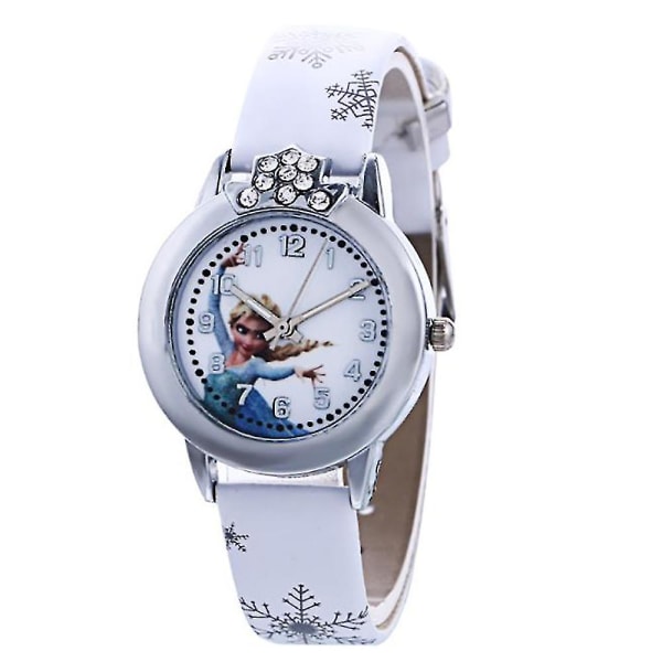 Frozen Elsa Anna Princess Barnarmbandsur Tecknad Analog Watch Quartz Watches Present för tjejer Pink