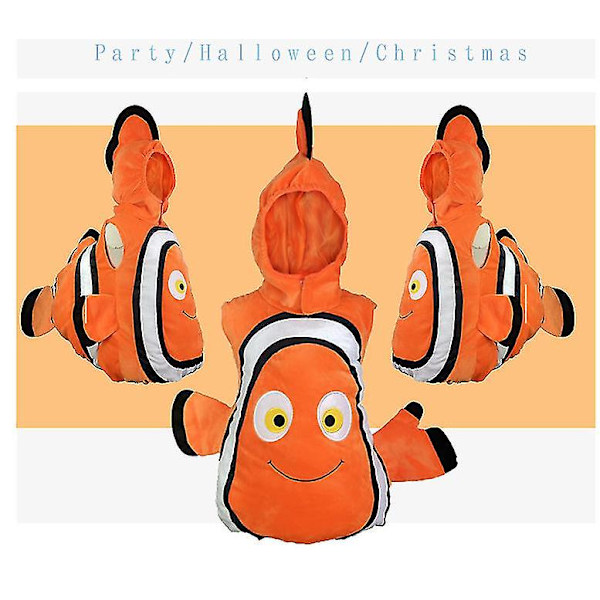 Barnkläder Dans Tecknade Kläder Uppträdandekläder Barn Pojke Och Flicka Baby Nemo Clownfisk Djur L-  110-130cm