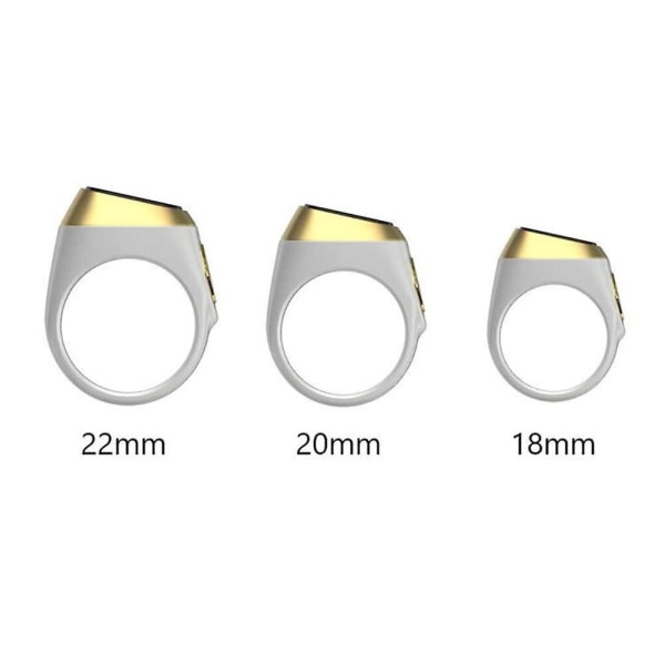 Vandtæt Iqibla Zikr 1 Tasbih Smart Ring For Muslims Tally Tasbeeh Counter Black 22MM