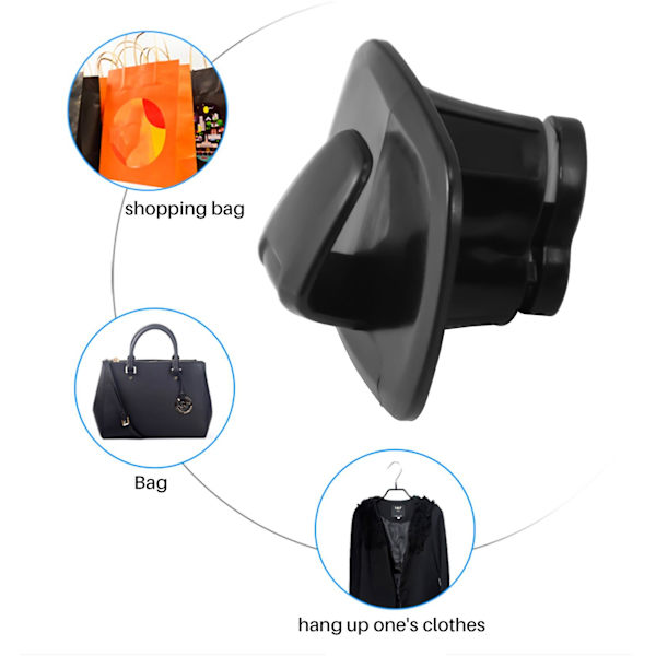 2 kpl Auton Musta Abs Sisäkaton Koukut Vaatteiden Ripustuskoukut Trimmi Volvo V90 S90 Xc40 Xc60 Xc90 20