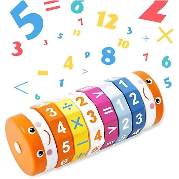 Sylinterimäinen oppimiskuutio, aritmeettinen oppimislelu, älykkyyttä kehittävä lelu, aritmeettiset oppimislelut matematiikan resurssit numeropelit lapsille