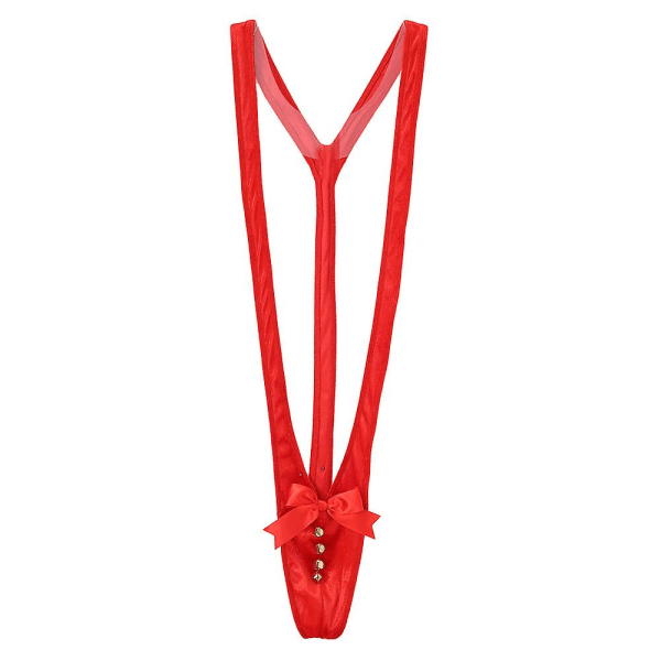 Sexet julefest til mænd Mankini Erotic Thong Brief Cosplay Undertøj Nattøj Red