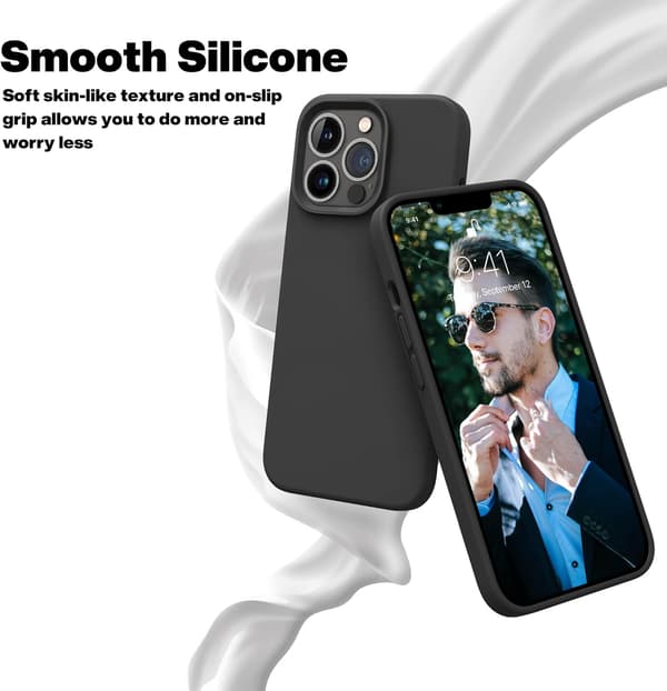 Heltäckande stötsäkert slimmat mobilskal i silikon lämpligt för iPhone 13 Pro Max skyddsfodral