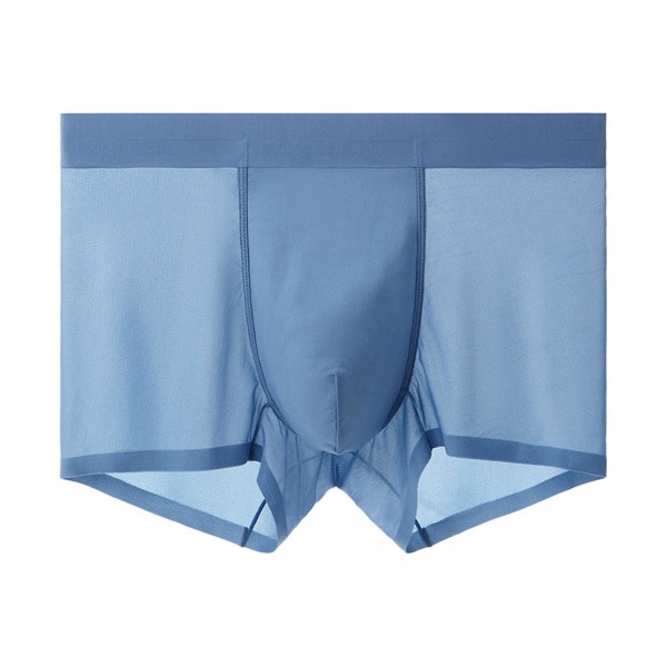 Mäns Is-Silke Underkläder U Konvex Design Låg Midja Boxershorts För Vardagsbruk Blue 2XL