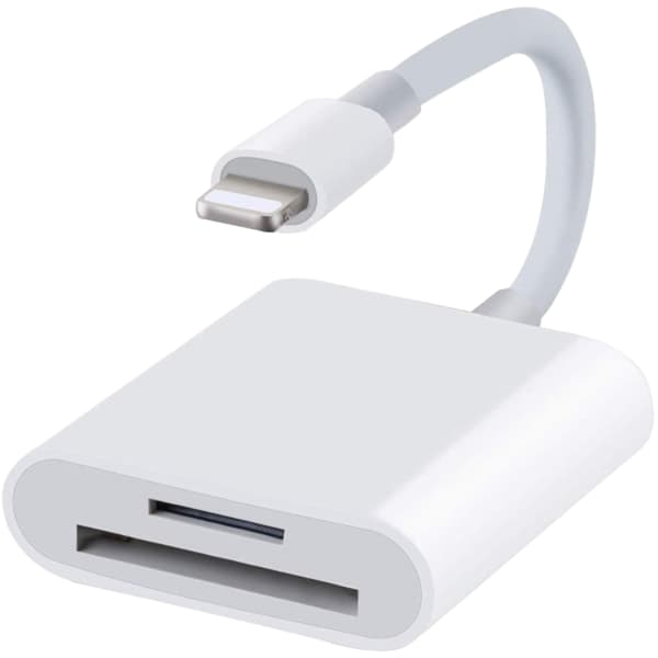 Lightning till SD-kortläsare iPhone Vit - SD-kortläsare 1-pack