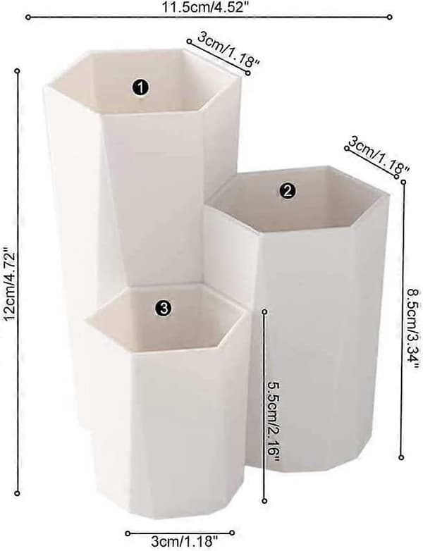 Ideal Home Meikkisivellinteline 3 lokeroa harmaa white