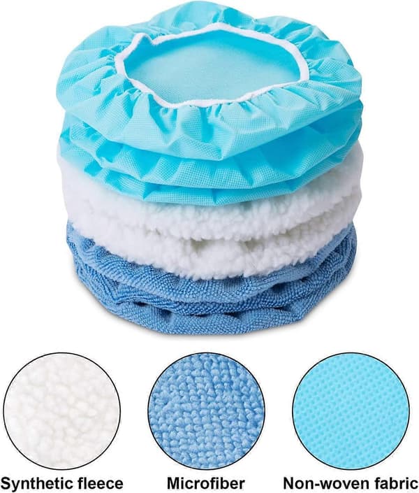 20 Stykker Bil Orbital Buffer Polisher Pad Bonnet Mikrofiber Max Baxer Bonnet