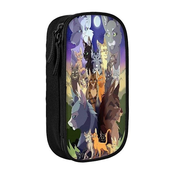 Warrior Cats Blyantveske, Multifunksjonell Pennveske, Stor Kapasitet Slitesterk Blyantpose Oppbevaring Pennveske Organizer Skriveartikler-w923