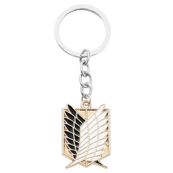 Attack On Titan Theme Survey Corps Nyckelring Handväska Dekor Nyckelring Mini Fans Present Golden Black