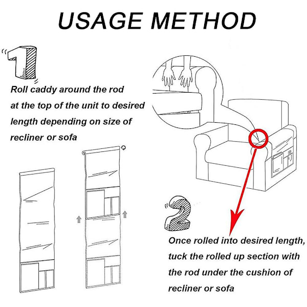 Sofa Armlæns Sæde Hængepose Lazy Sengelomme Kreativ Opbevaringspose red