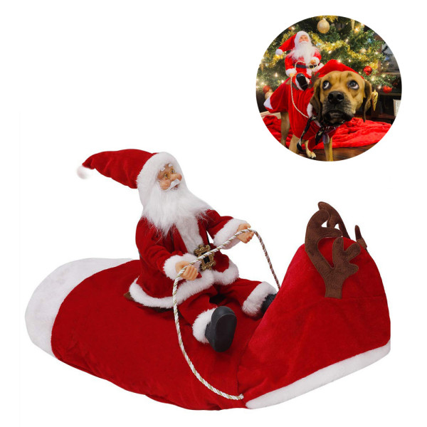 Pet Hund Julekostume Julemandskostume M