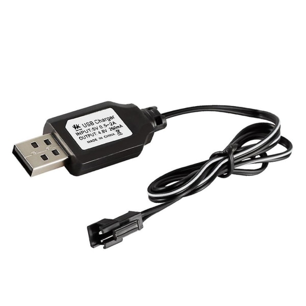 Sm-2 Pin USB Laddningskabel Sladd För RC Bil 4.8 V 250ma Ni-mh Ni-cd Batteri
