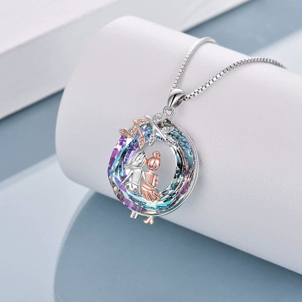 Systerpresenter från syster Sterling Silver Hjärthalsband Kvinnlig vänskaps smycke
