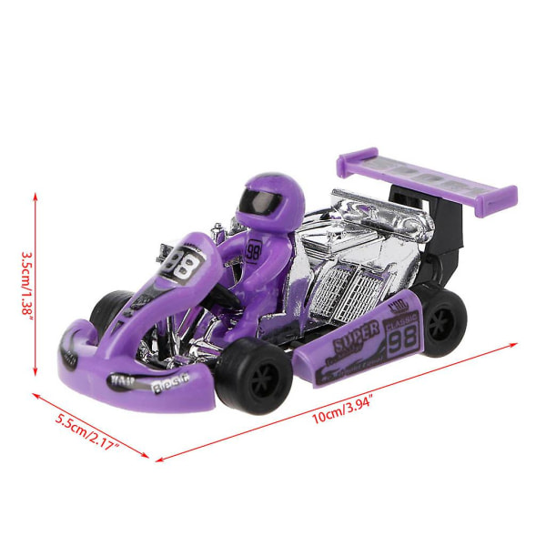 Legeret bilmodel Go-kart Racing Spil Sport Køretøj Plastic Motor Pull Back Legetøj