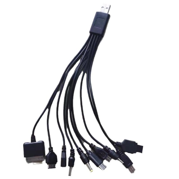 10 i 1 multifunktionell laddare USB kablar för Motorola Samsung Lg Datakabel