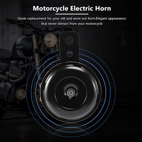 6V Svart Monterad Elektrisk Signalhorn För Bil Motorcykel Lastbil Fordon