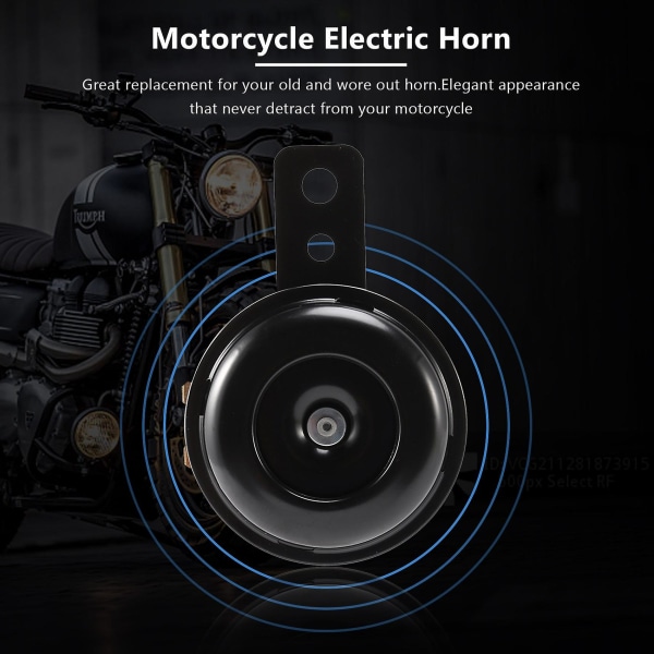 6v svart montert elektrisk horn for bil motorsykkel lastebil